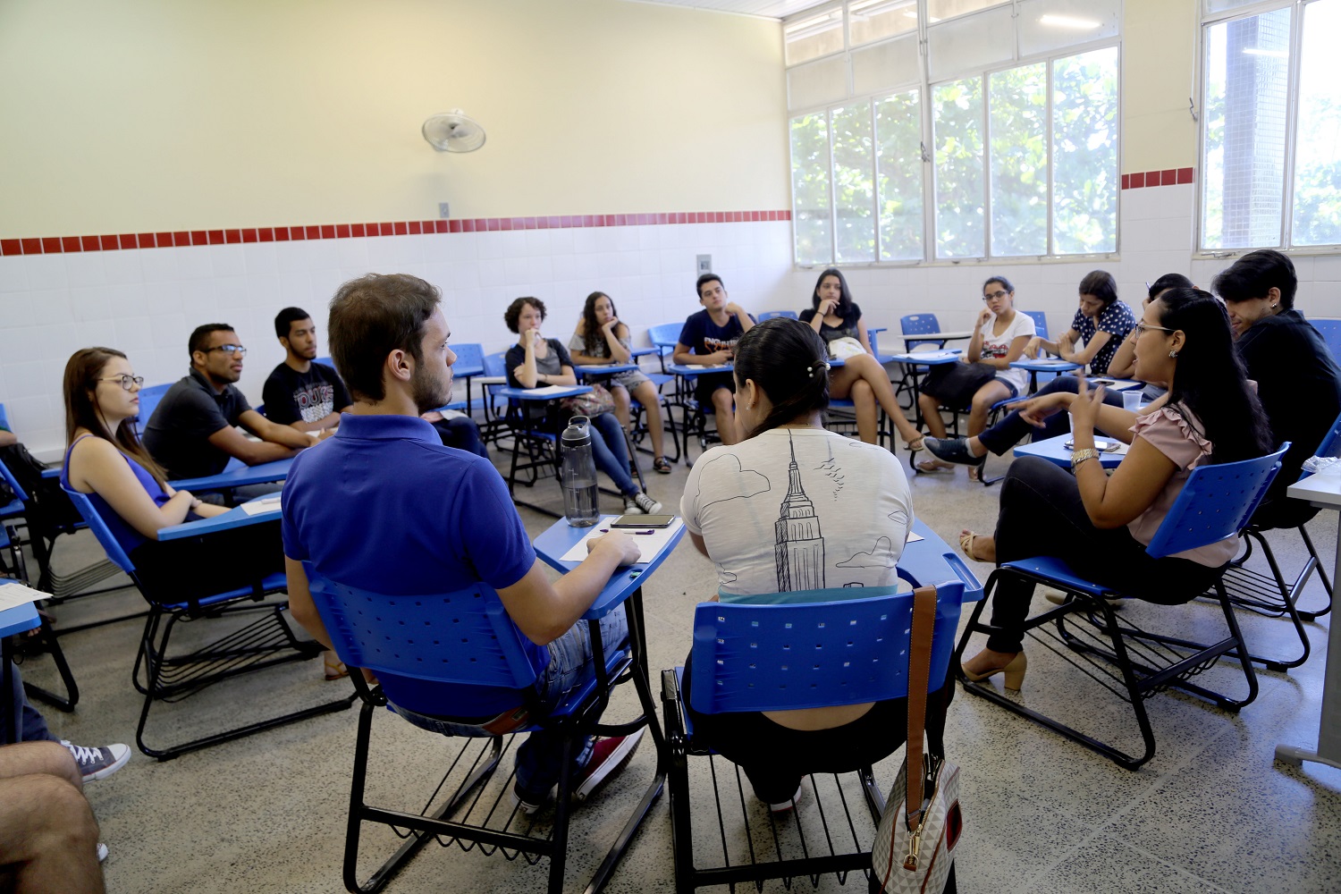 Estudantes se reúnem para falar sobre saúde mental na graduação (Fotos: Schirlene Reis)