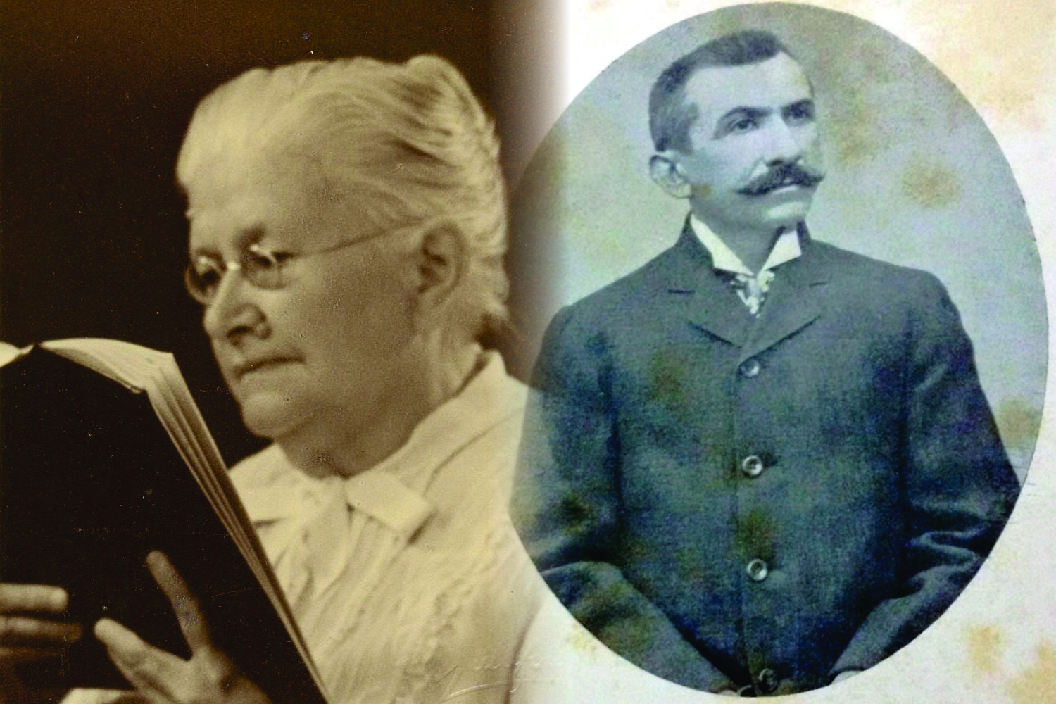 Emília Rosa de Marsillac Mota e Joaquim Martins Fontes (Fotos: Arquivo do Instituto Histórico e Geográfico de Sergipe)