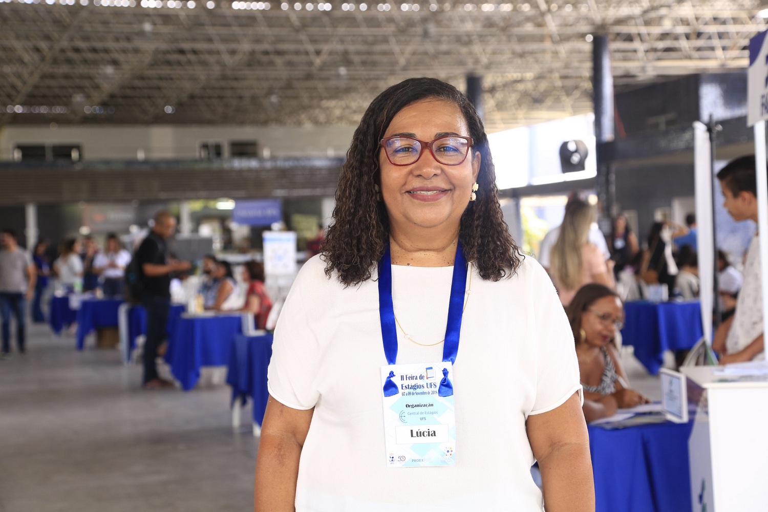“O intuito [da feira] é despertar o interesse dos alunos para o caminho profissional", diz a coordenadora de Estágios da UFS Lucia Lima.
