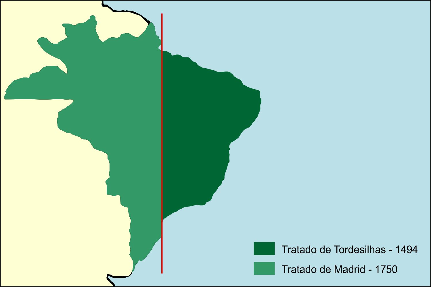 Configuração do território do Brasil a partir dos tratados de Tordesilhas e de Madrid (Infográfico: Marcilio Costa)