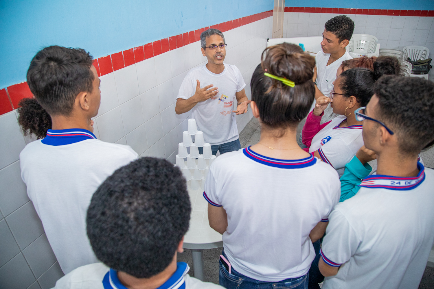Escola Estadual 24 de Outubro, no bairro Cidade Nova, em Aracaju, recebeu o projeto em 23 de agosto. 