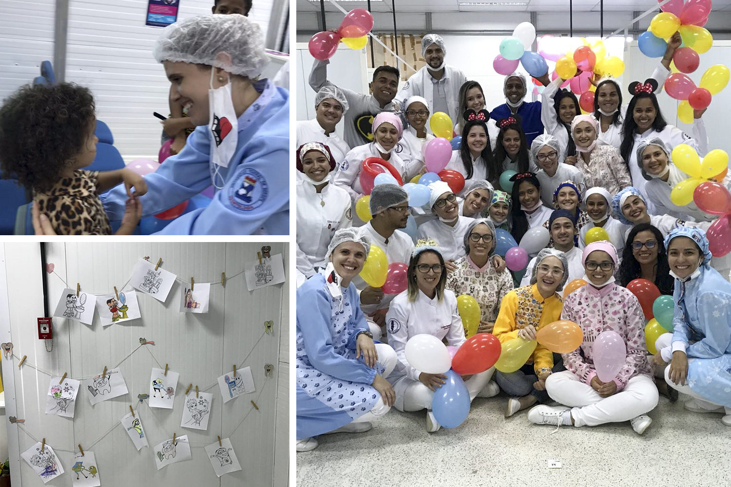 Curso de Odontologia realizou comemoração do Dia das Crianças reunindo docentes, alunos, funcionários e pacientes. (fotos: arquivo pessoal)
