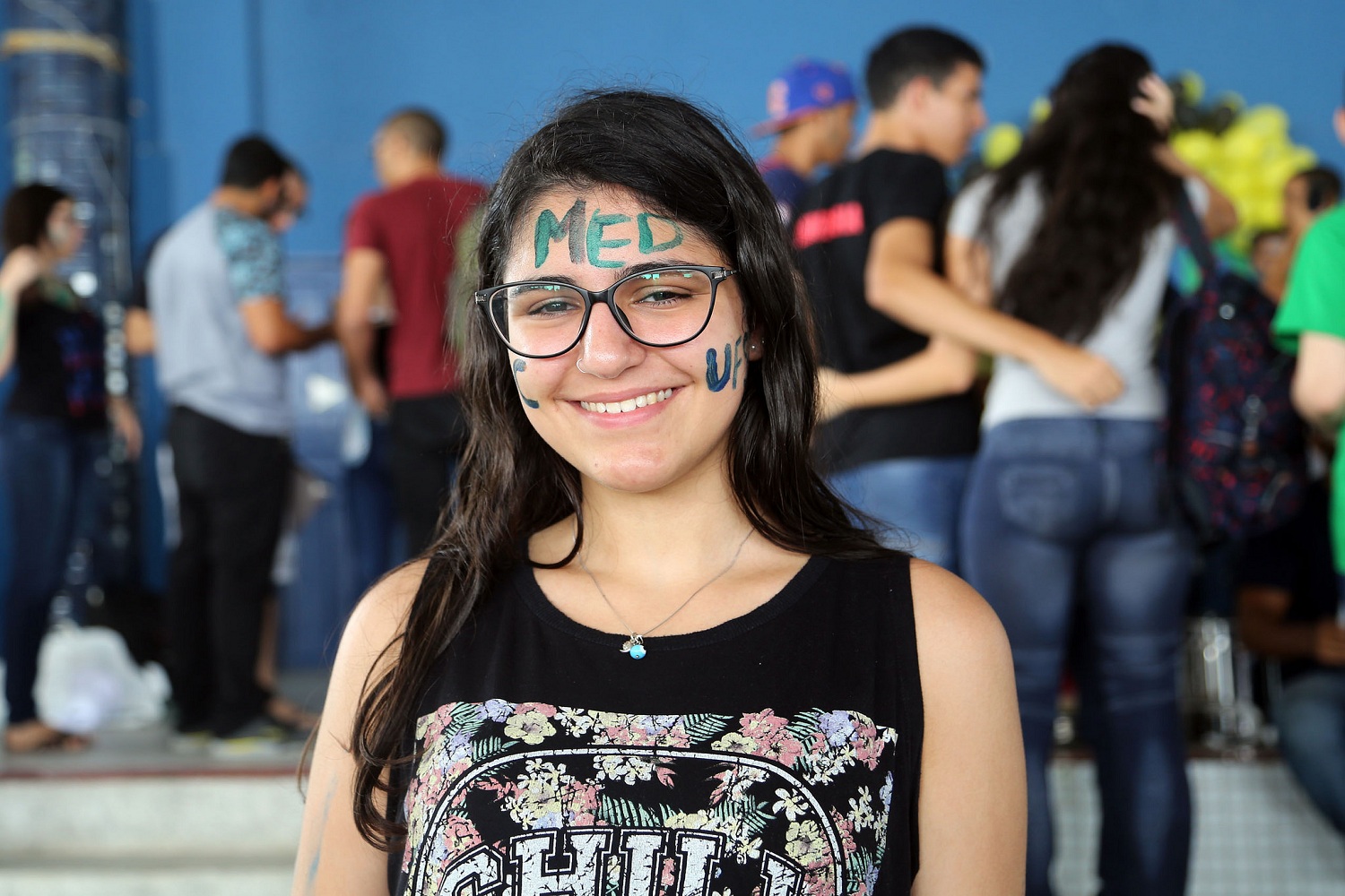 Carolina Silveira veio do Sul de Minas estudar Medicina. "Estou muito animada para ficar aqui".