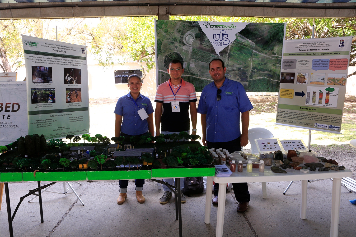 O campus Rural também participou das ações expositivas no corredor científico. 