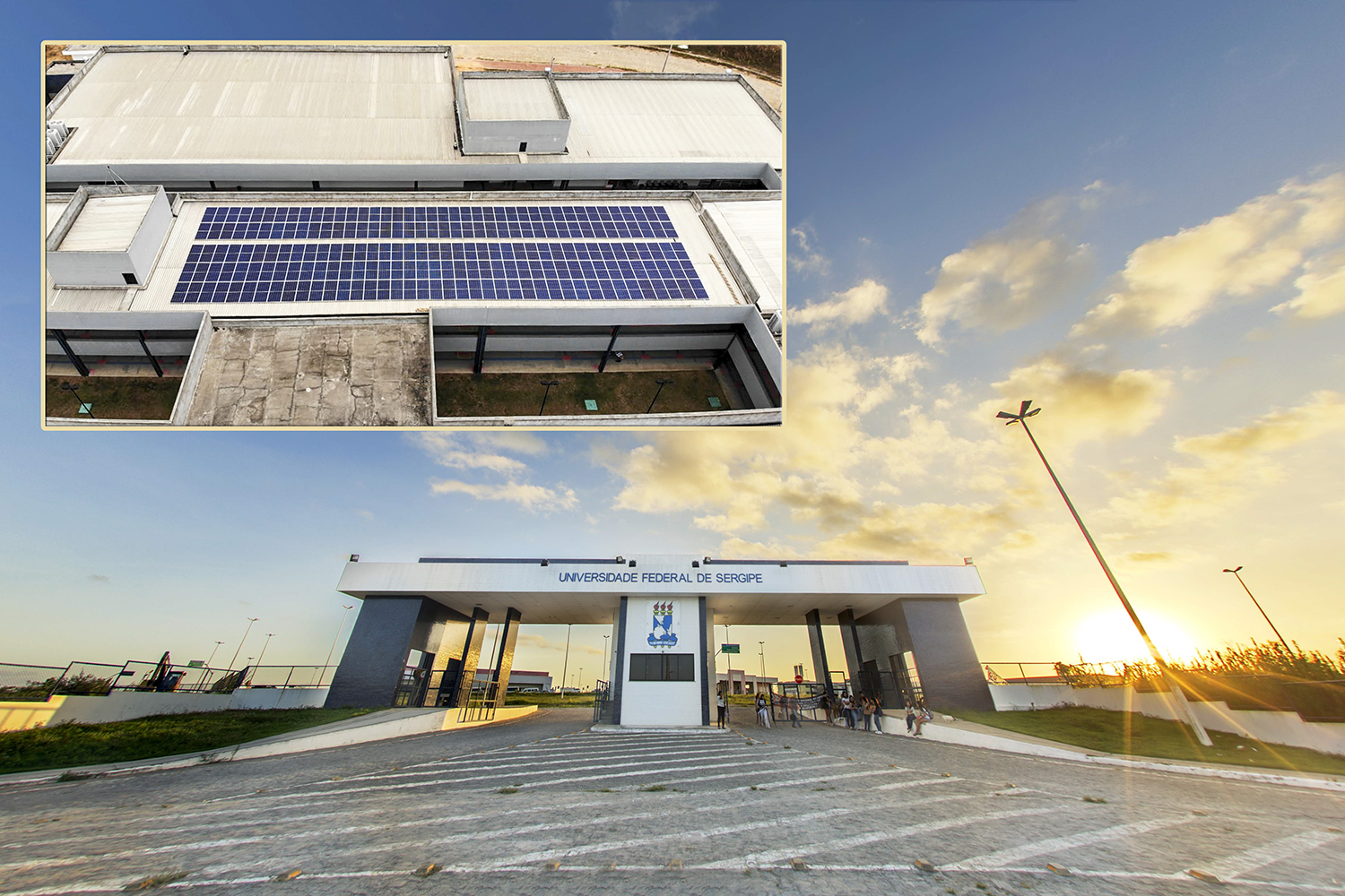 Sistema possui 200 placas fotovoltaicas de 330Wp cada uma e 2 inversores de 27kW, o que atenderia, proporcionalmente, 47 residências familiares. 