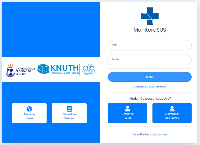 Plataforma já está disponível para cadastro. Foto: Reprodução/Monitora SUS