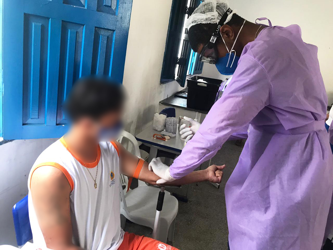 No total, foram aplicados 300 testes pela força-tarefa da UFS. (fotos: Fundação Renascer)
