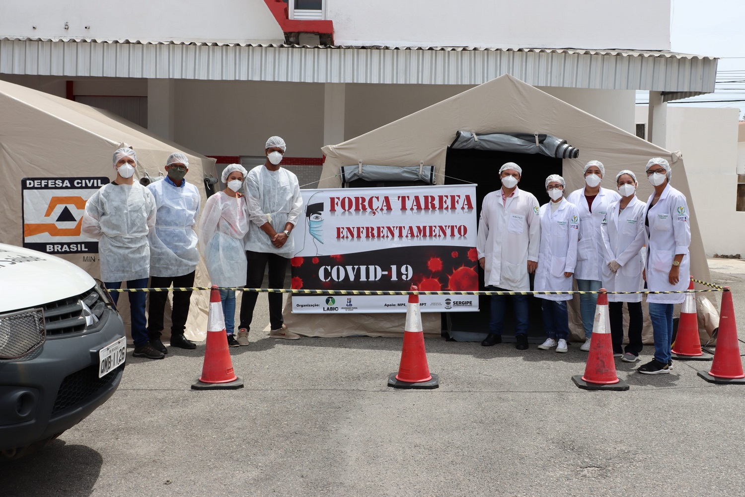 Força-Tarefa Covid-19 da UFS dividiu a testagem no Corpo de Bombeiros Militar de Sergipe em três fases