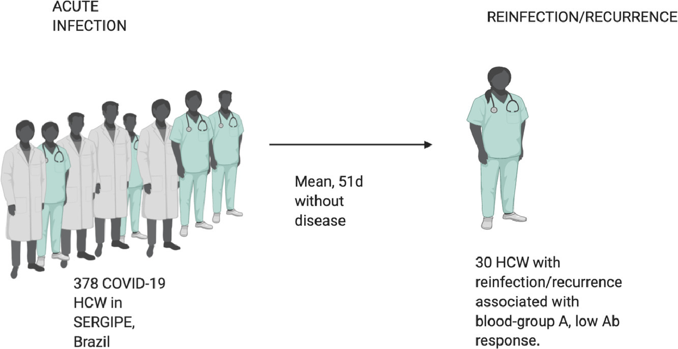 Reinfecção foi comprovada em um dos 30 pacientes com recorrência da infecção ativa. Foto: Reprodução/Journal of Infection.