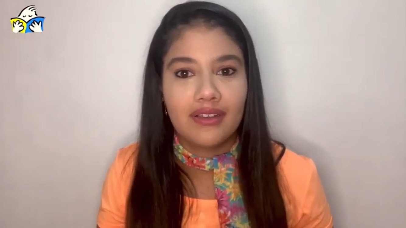 A aluna Tayrine Araujo é uma das voluntárias do projeto