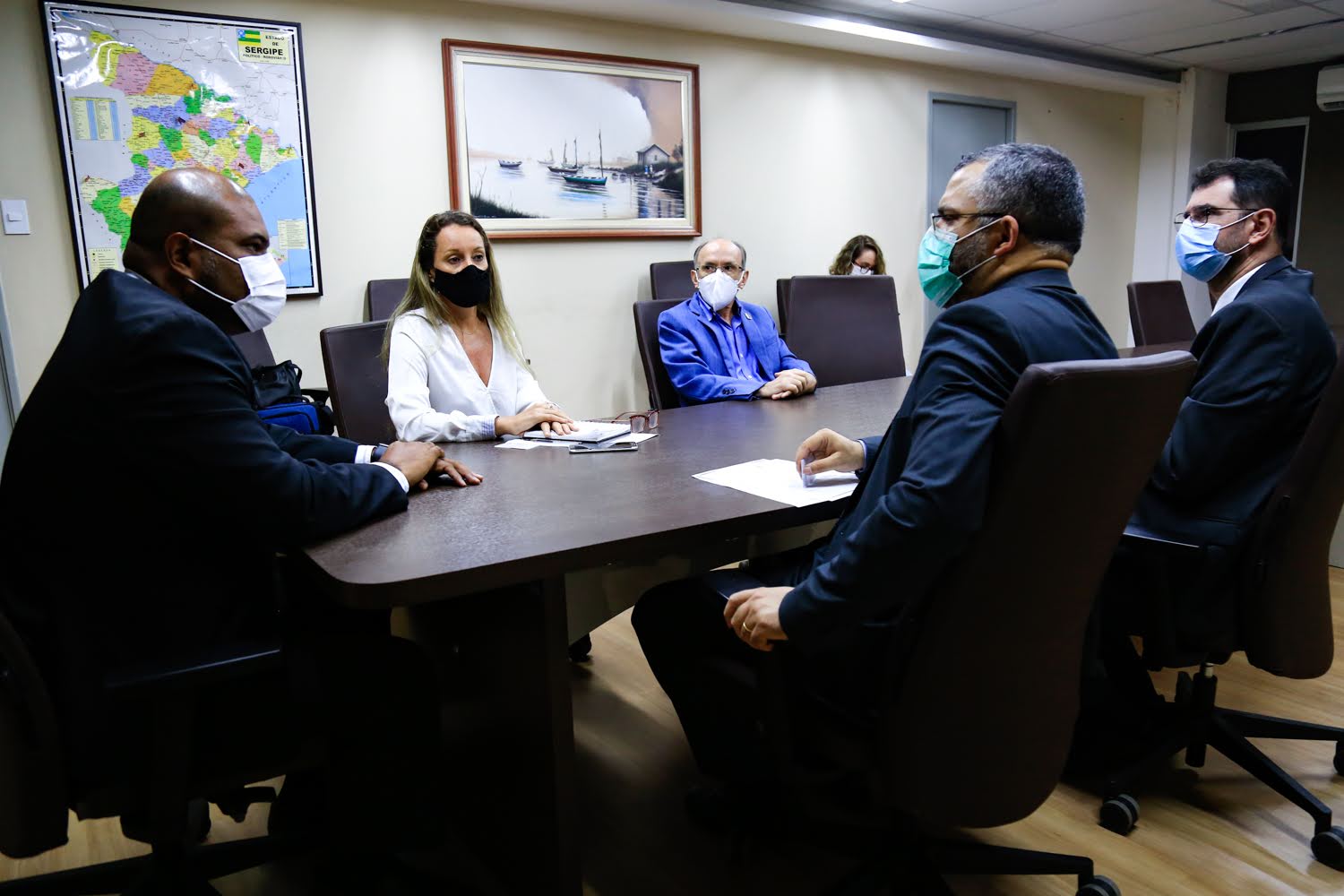 O objetivo da reunião foi ampliar a parceria entre as duas instituições e discutir cooperações já existentes (Foto: Adilson Andrade/Ascom UFS)