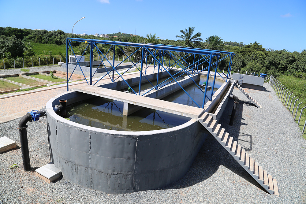 Imagem do sistema de esgotamento sanitário da Cidade Universitária, em São Cristóvão (foto: Schirlene Reis/AscomUFS)