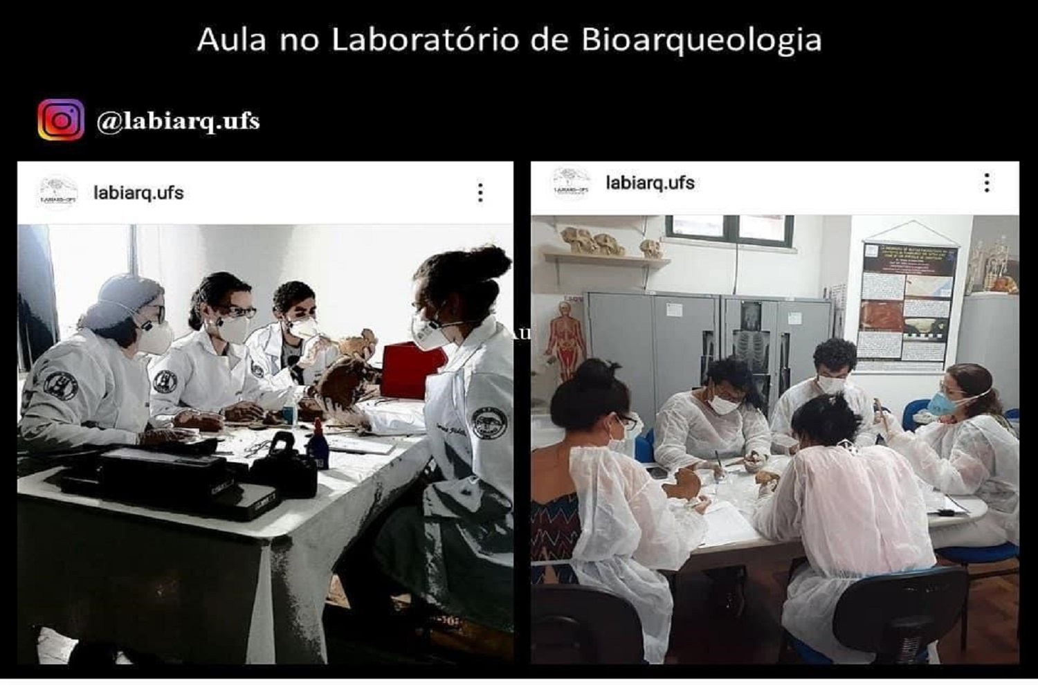 Aula no lab bioarqueologia insta