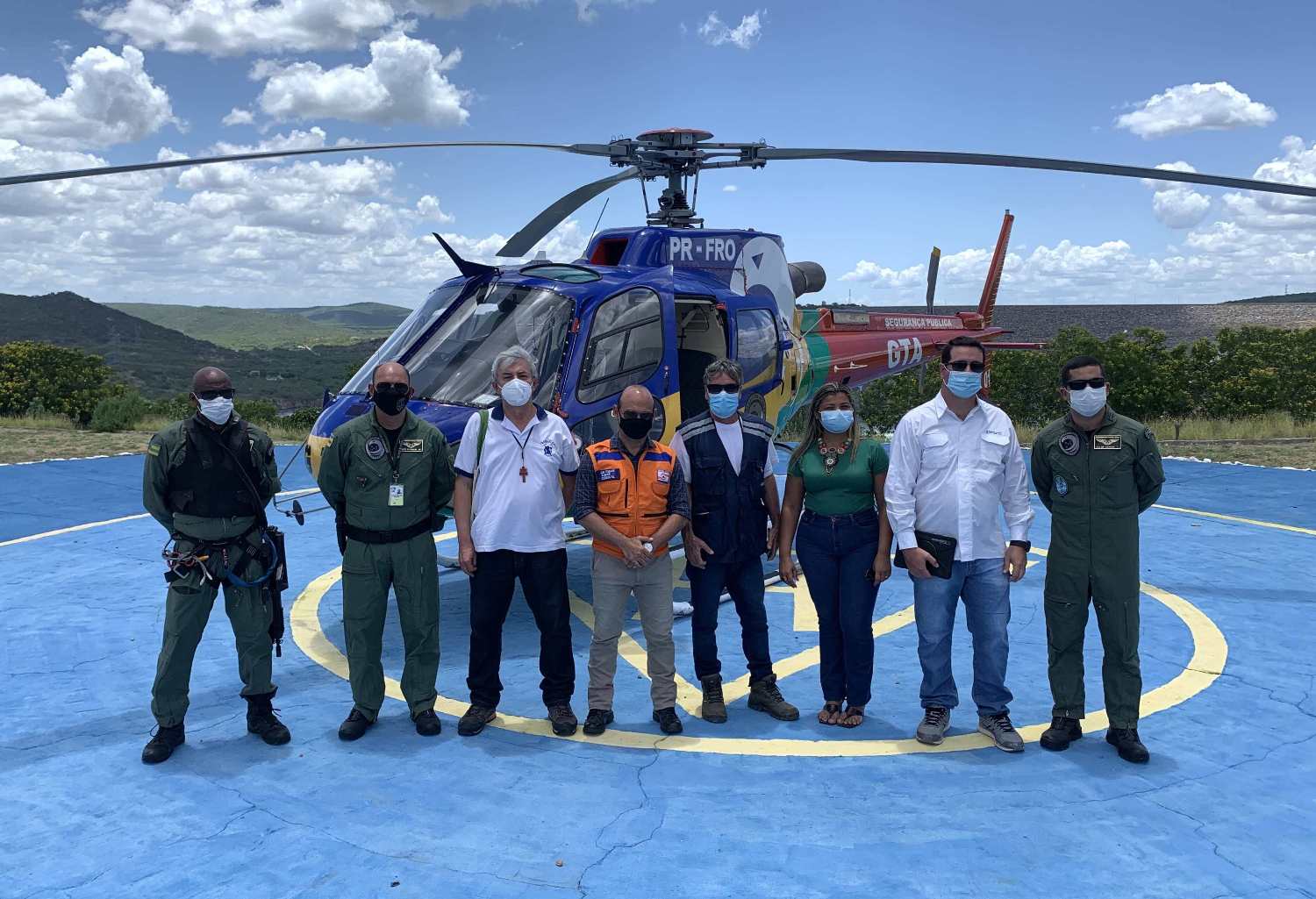 Vistoria nos cânions de Xingó foi concluída com sobrevoo de helicóptero na região 