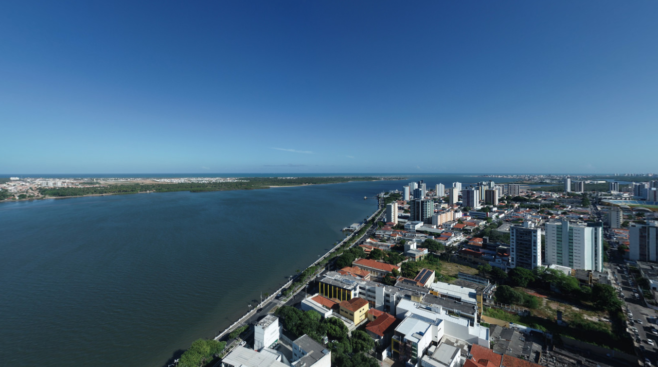 Rio Sergipe entre Aracaju e Barra dos Coqueiros. Foto: Laboratório de Progeologia/UFS