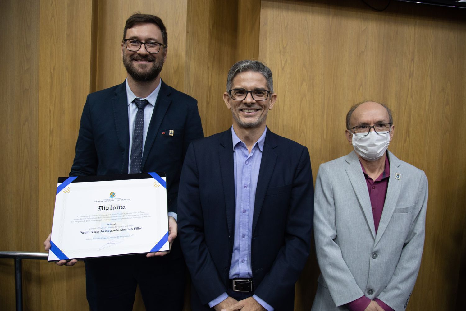 O pró-reitor de pós-graduação e pesquisa, Lucindo Quintans, e o vice-reitor da UFS, Rosalvo Ferreira, compareceram à solenidade.