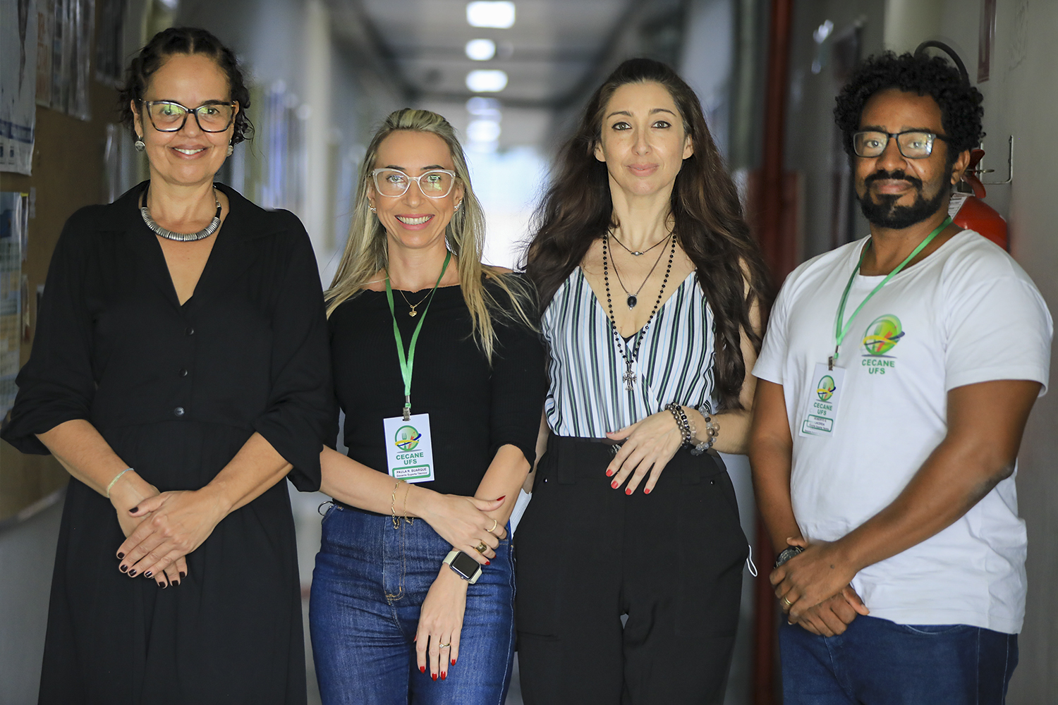 Equipe Cecane/UFS: Renata Siqueira (coordenadora), Paula Buarque, Silvia Voci (subcoordenadora), docentes do Departamento de Nutrição, e Roberto Lacerda, professor do Departamento de Educação em Saúde de Lagarto