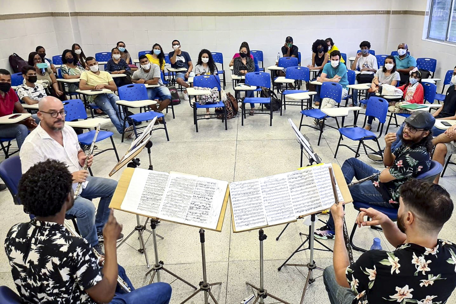 Quarteto e participantes