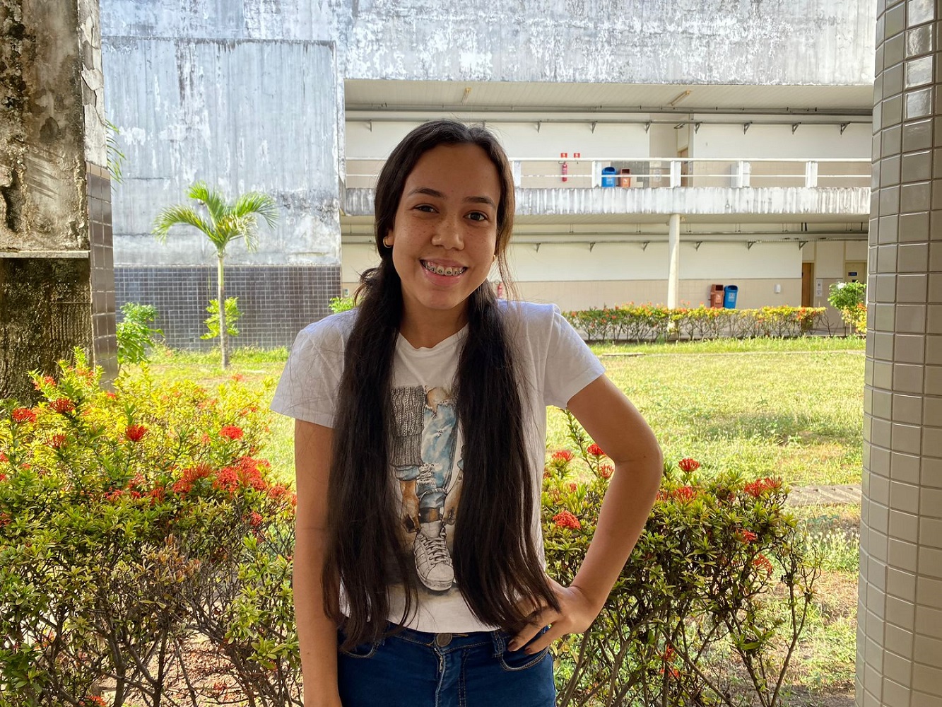 Larissa Reis é aluna do 5º período de Fisioterapia