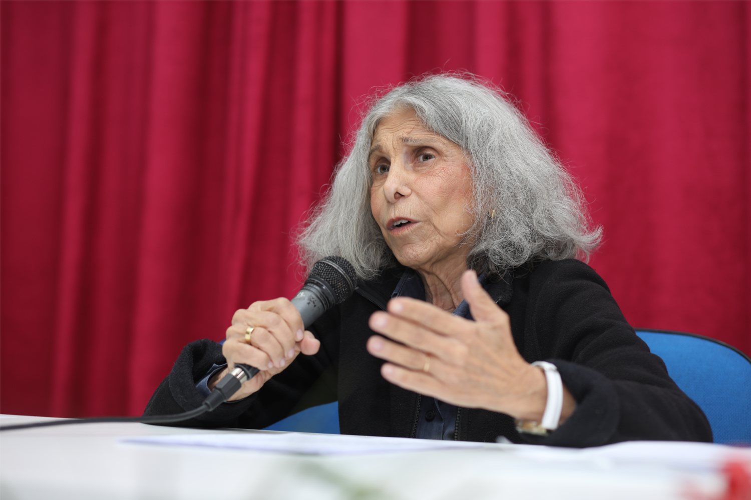 A professora Olgária Chain Féres Matos, da Unifesp, fez a palestra de abertura