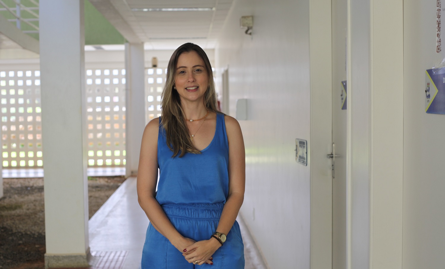 Docente Aline é uma das coordenadoras do projeto, ao lado da professora Ariane. Imagem: Ana Laura Farias/Campus Lagarto 