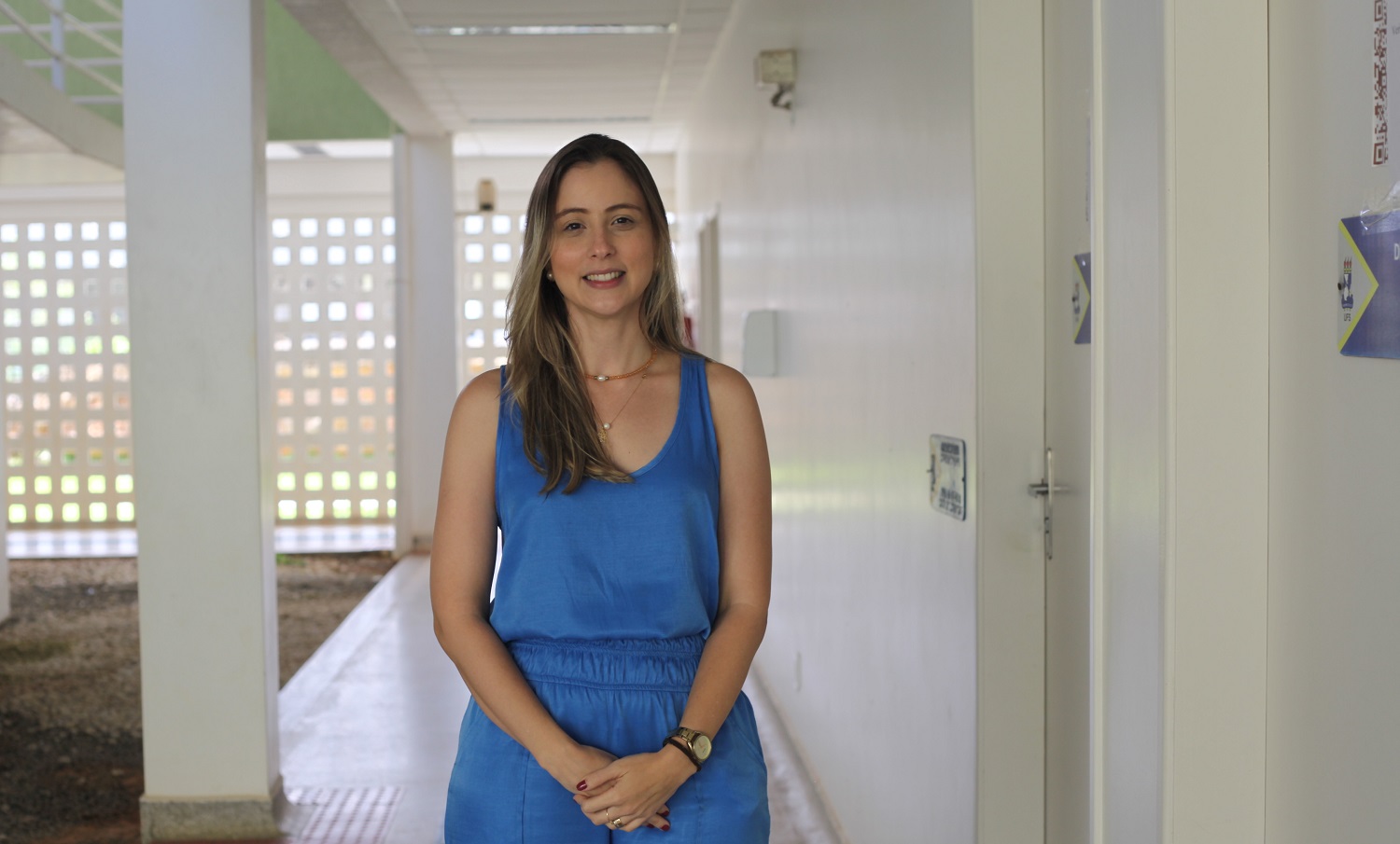 Docente Aline é uma das coordenadoras do projeto, ao lado da professora Ariane. Imagem: Ana Laura Farias/Campus Lagarto