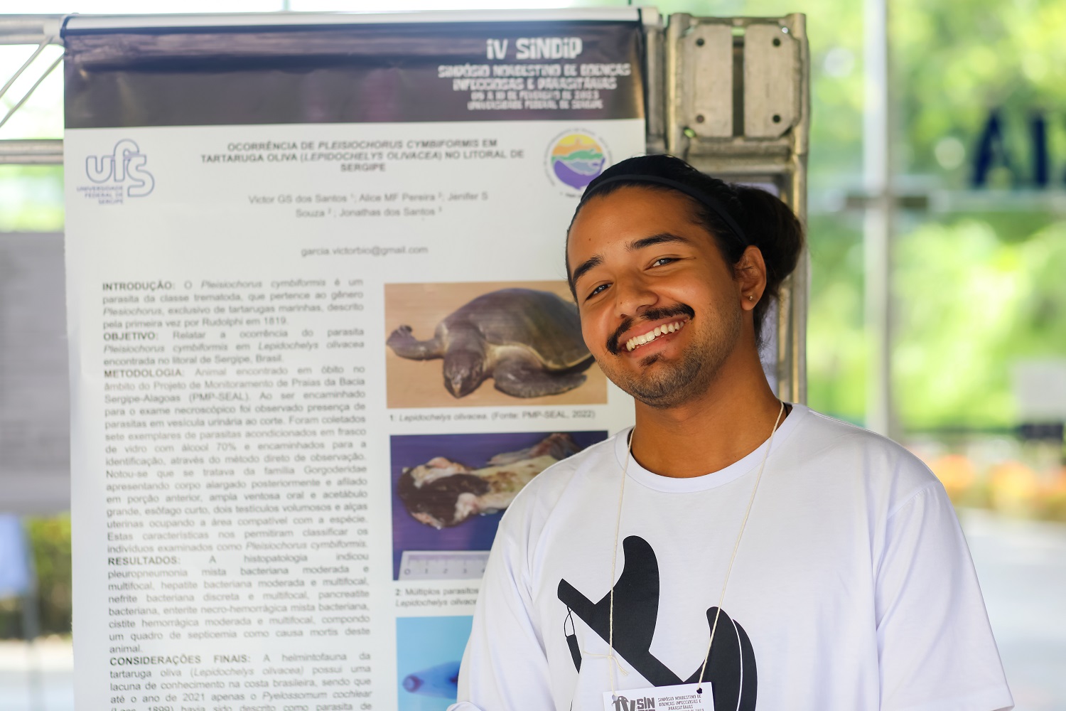 Leonardo Lima é aluno do curso de Medicina Veterinária. (Foto: Schirlene Reis/Ascom UFS)