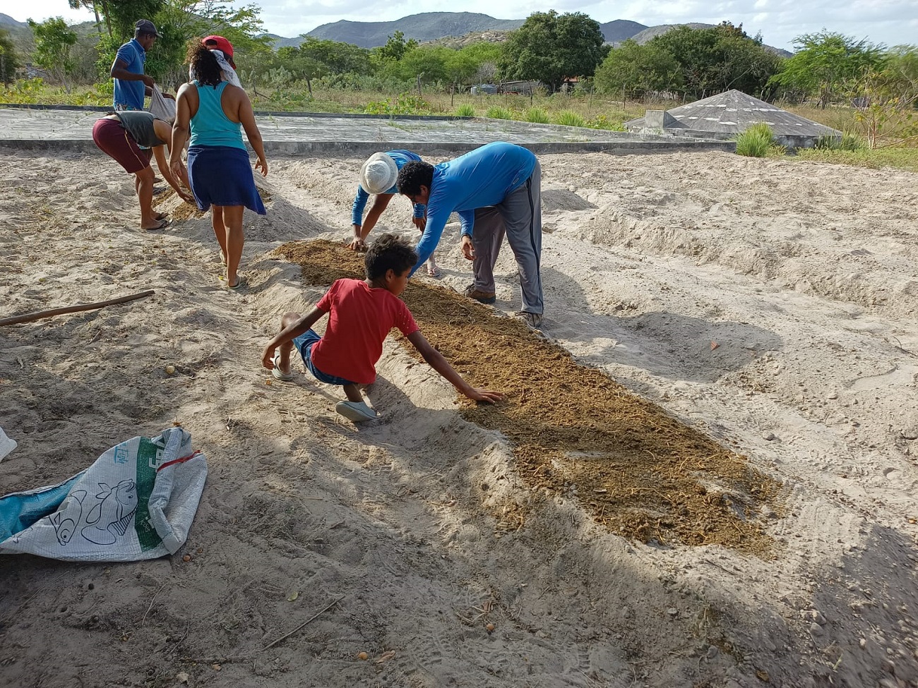 Oficina de compostagem (comunidade Serra da guia - Poço redondo). (foto: Arquivo pessoal)