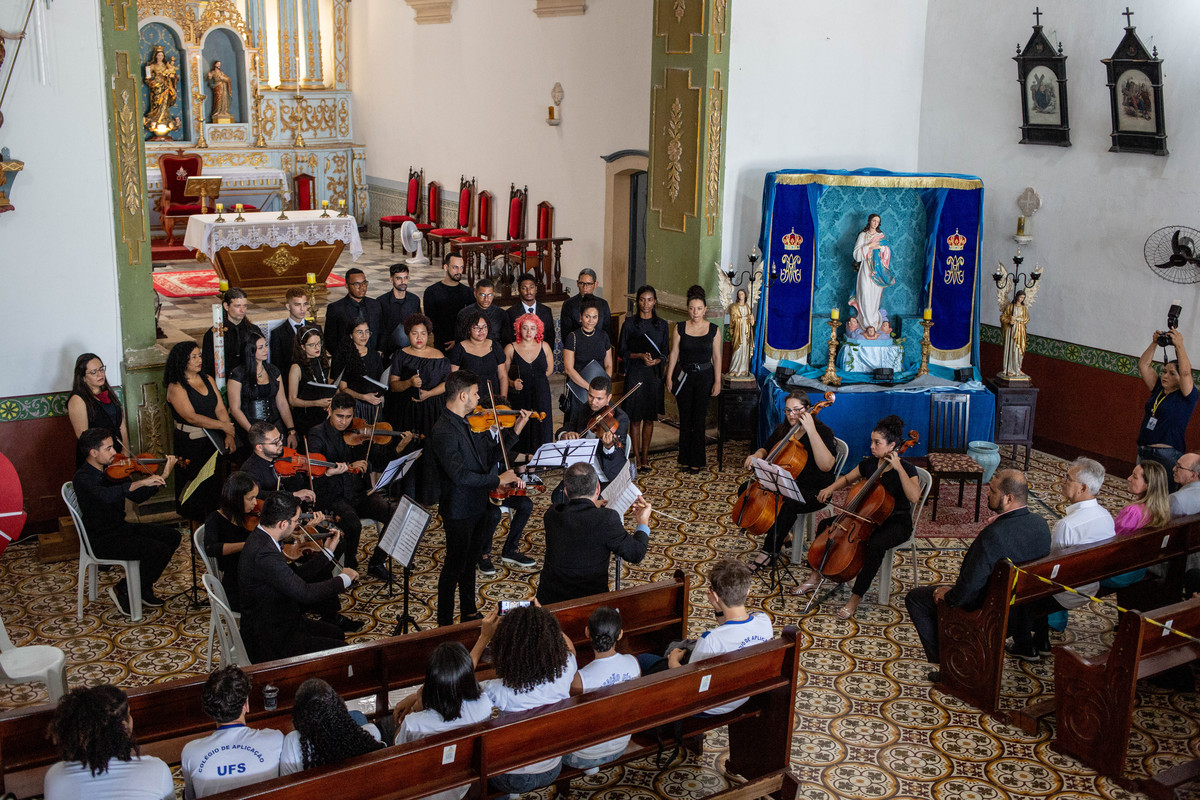 Evento aconteceu na Igreja Matriz de Nossa Senhora da Vitória, em São Cristóvão. (Foto: Elisa Lemos/Ascom UFS)