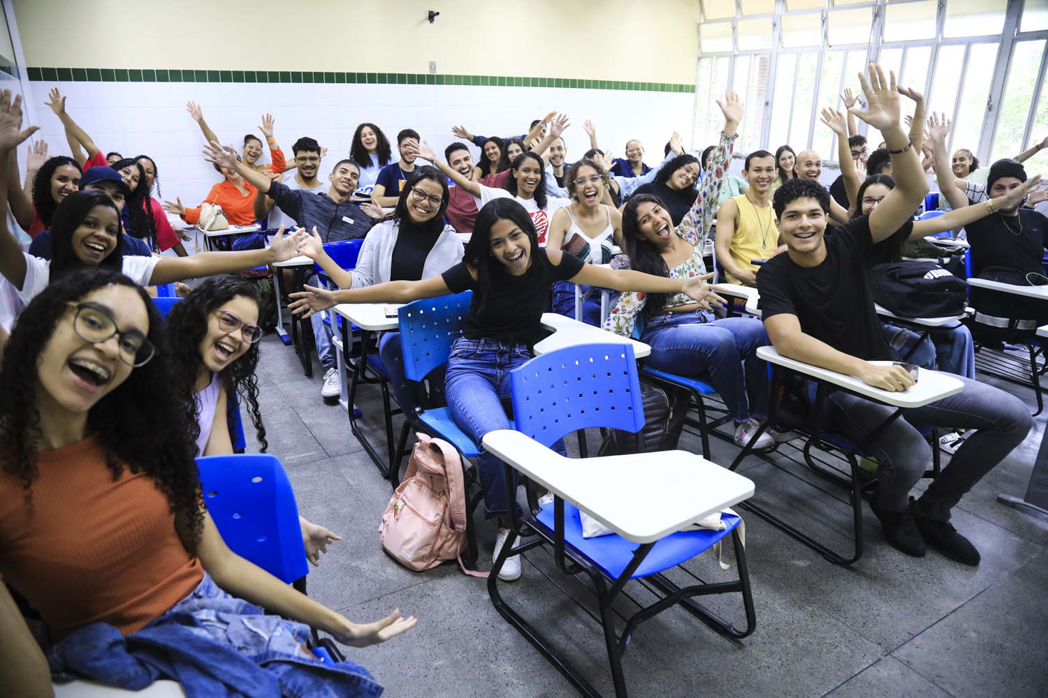 Alunos da Nutrição em Aula Inaugural promovida pelo Departamento (Foto: Adilson Andrade/AscomUFS)