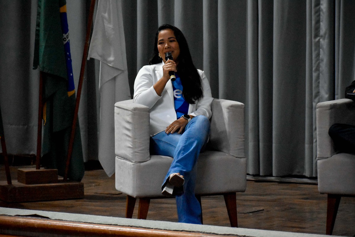 Daiana Joyce é egressa da UFS e compartilhou compartilhou com o público percepções acerca dos conhecimentos aplicados em empreendimentos inovadores. (foto: Divulgação/Pics Day)
