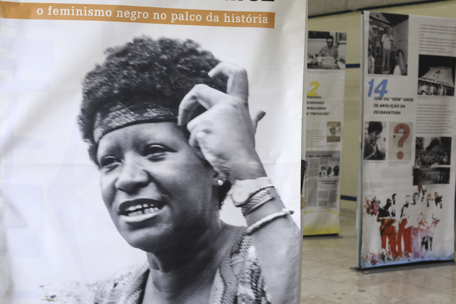 Exposição aconteceu na Biblioteca Central da UFS e fez alusão ao Mês da Mulher Negra Latino-americana e Caribenha. (Foto: Adilson Andrade/Ascom UFS)