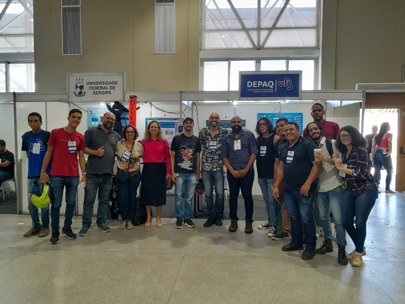 Stand da UFS reuniu professores e alunos divulgando as atividades desenvolvidas pela univerisdade. (foto: Arquivo pessoal)