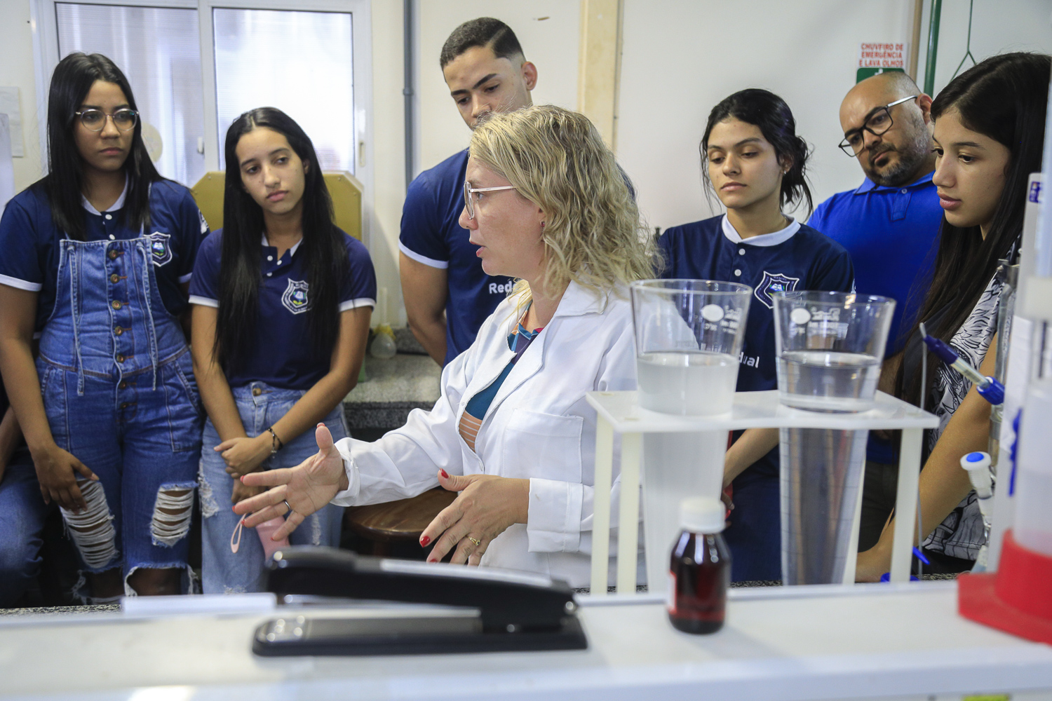 Alunos tiveram contato com alguns experimentos realizados em cada curso
