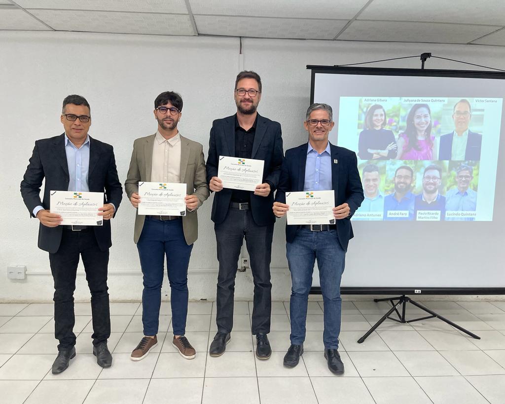Professores Adriano Antunes, Diego Tanajura, Paulo Martins e Lucindo Quintans. (Foto: Ascom/SMS)