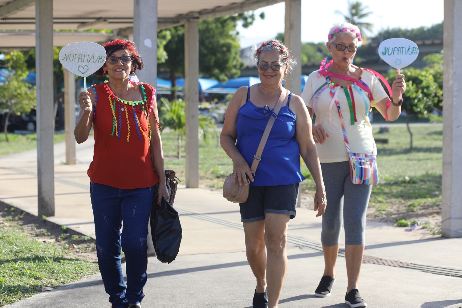 O Núcleo de Pesquisas e Ações da Terceira Idade também aproveitou o evento. (foto: Yan Lima/Ascom UFS)