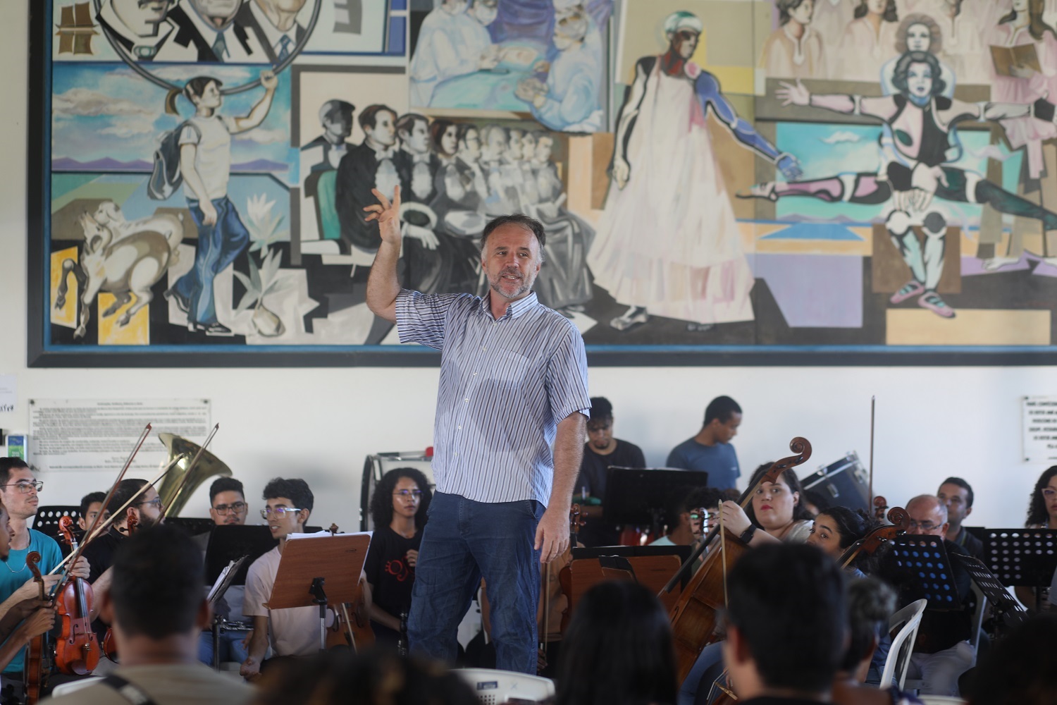 Orquestra sinfônica da UFS, com regência de Ion Bressan, realizou apresentação no evento. (foto: Janaína Cavalcante/Ascom UFS)