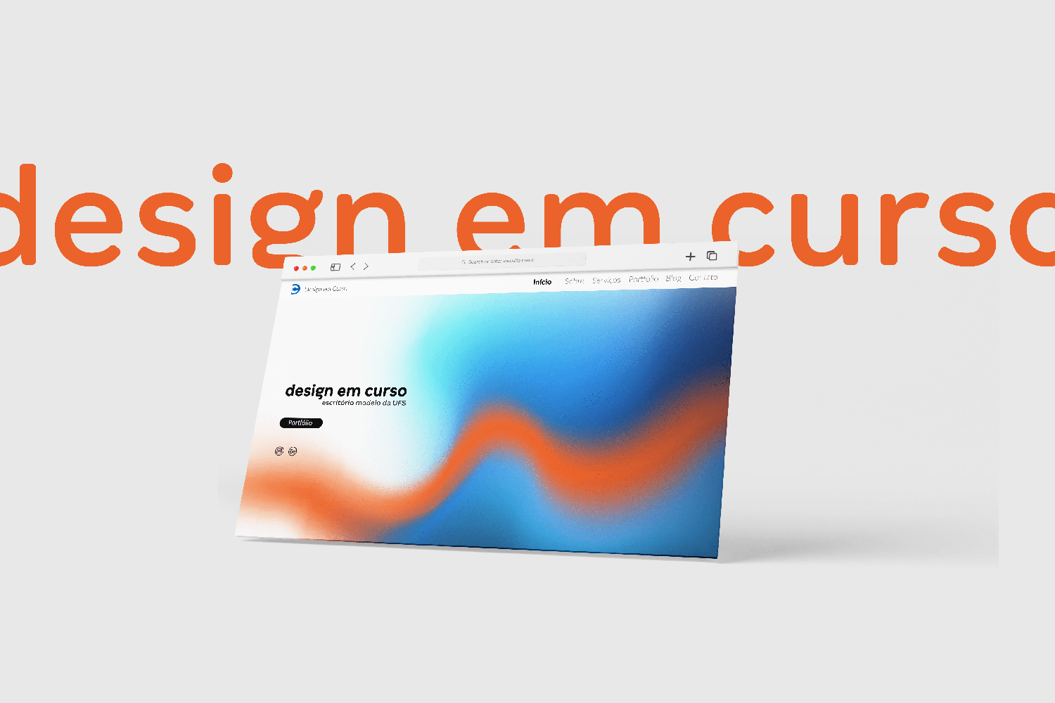 Página inicial do site "Design em curso". (Foto: Reprodução)