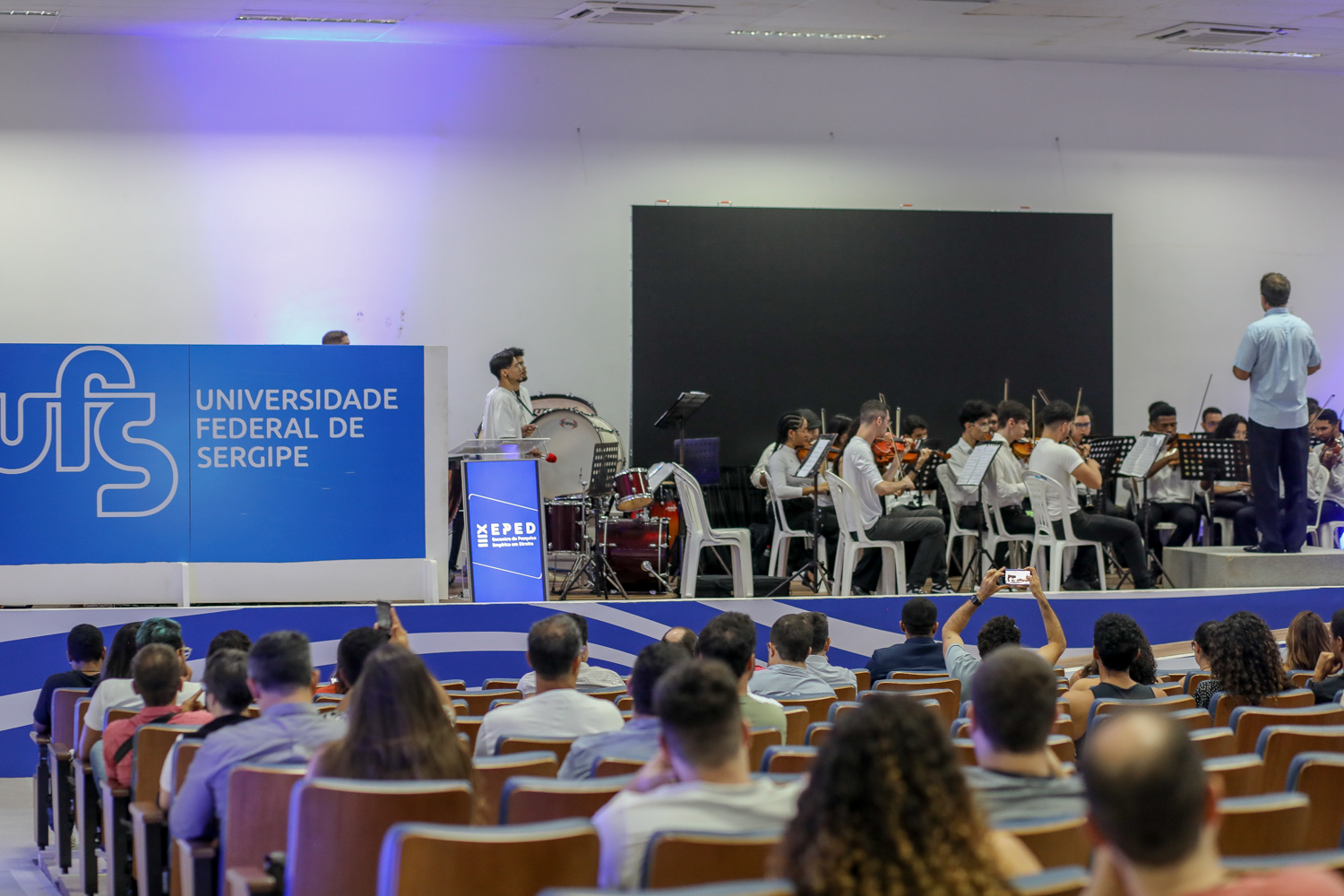 Conferência de abertura contou com apresentação da Orquestra Sinfônica e Coro da UFS. (foto: Elisa Lemos/Ascom UFS)
