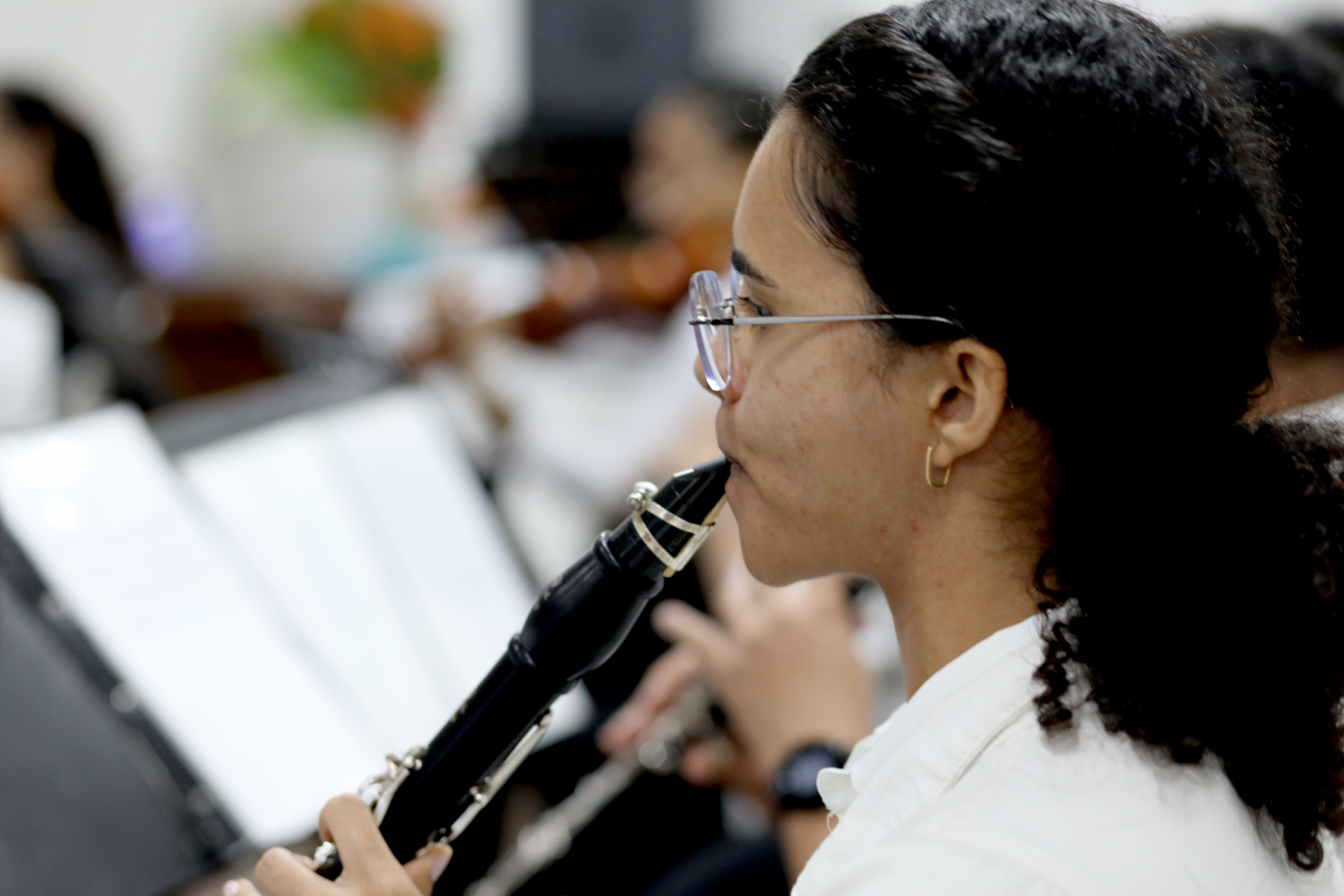 Solenidade foi iniciada com uma apresentação musical. (Foto: Schirlene Reis/Ascom UFS)