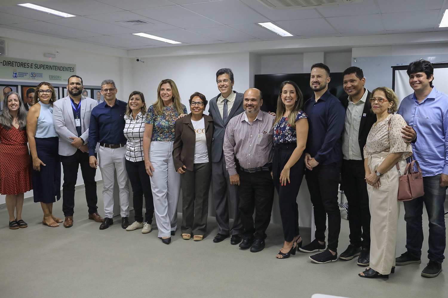 Equipe da gestão UFS e HU-UFS (Foto: Elisa Lemos/Ascom UFS)