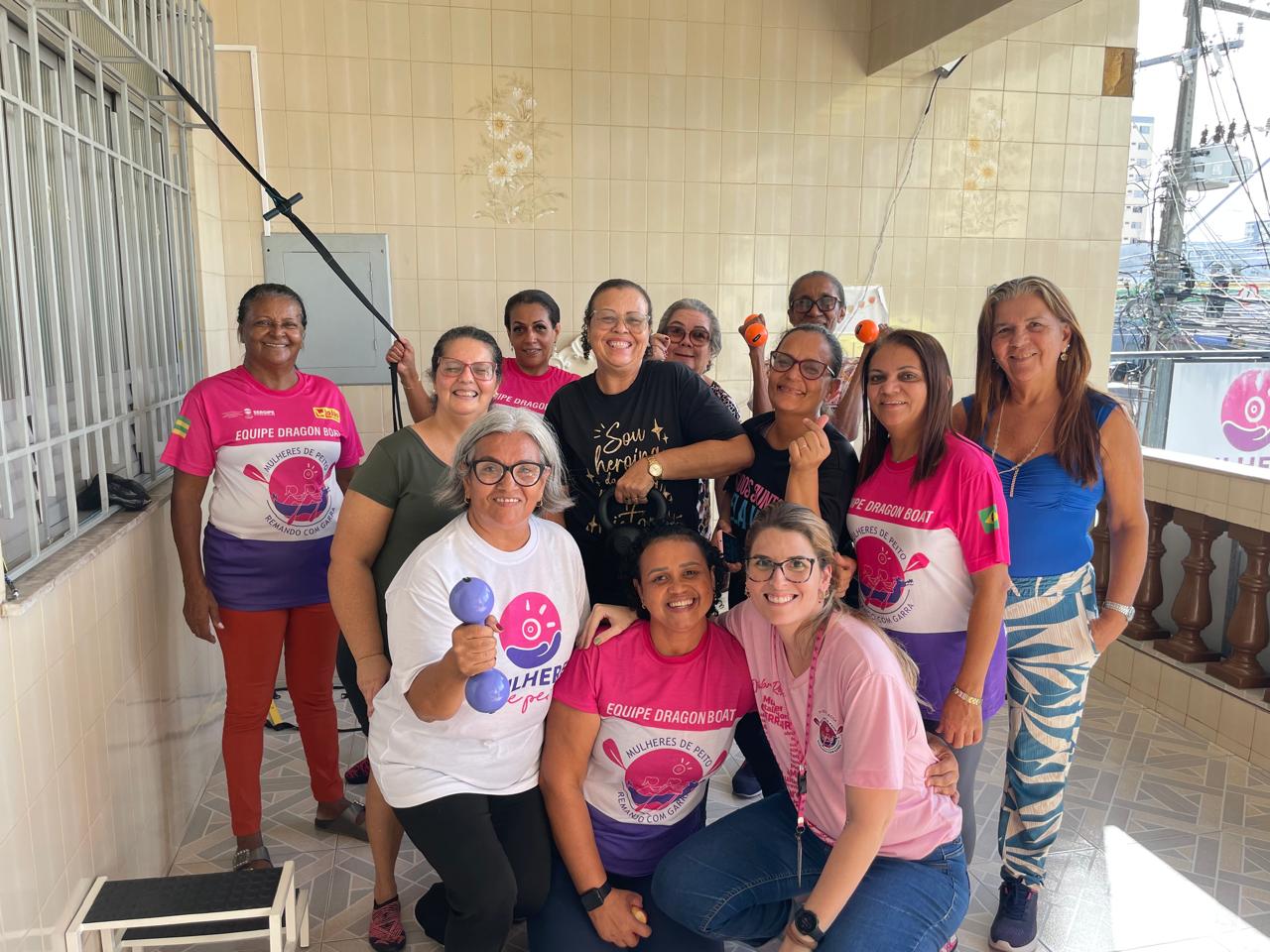 Encontros do “Treinamento Funcional para Mulheres de Peito” acontecem na sede da Associação Mulheres de Peito, em Aracaju (Foto: arquivo pessoal)