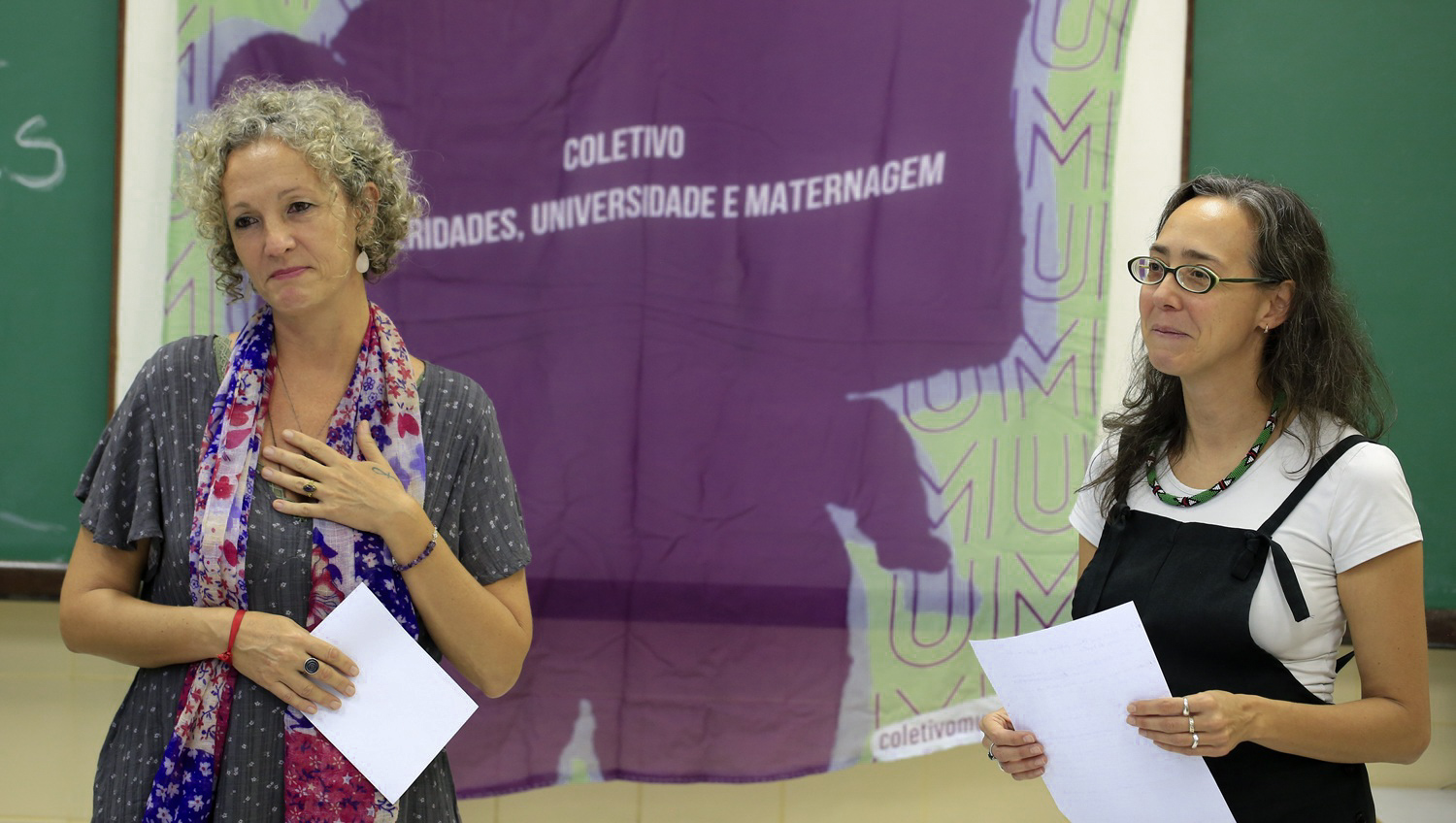 Professoras Mélanie Létocart e Maircira Leão (Foto: Janaína Cavalcante/Ascom UFS)