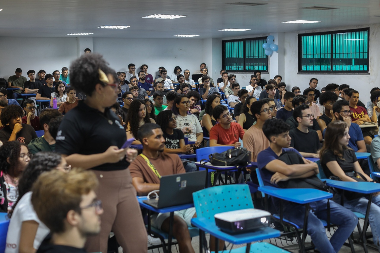 O Dcomp foi o polo da IX Semana de Acolhimento para os novatos (Foto: Elisa Lemos/Ascom UFS)