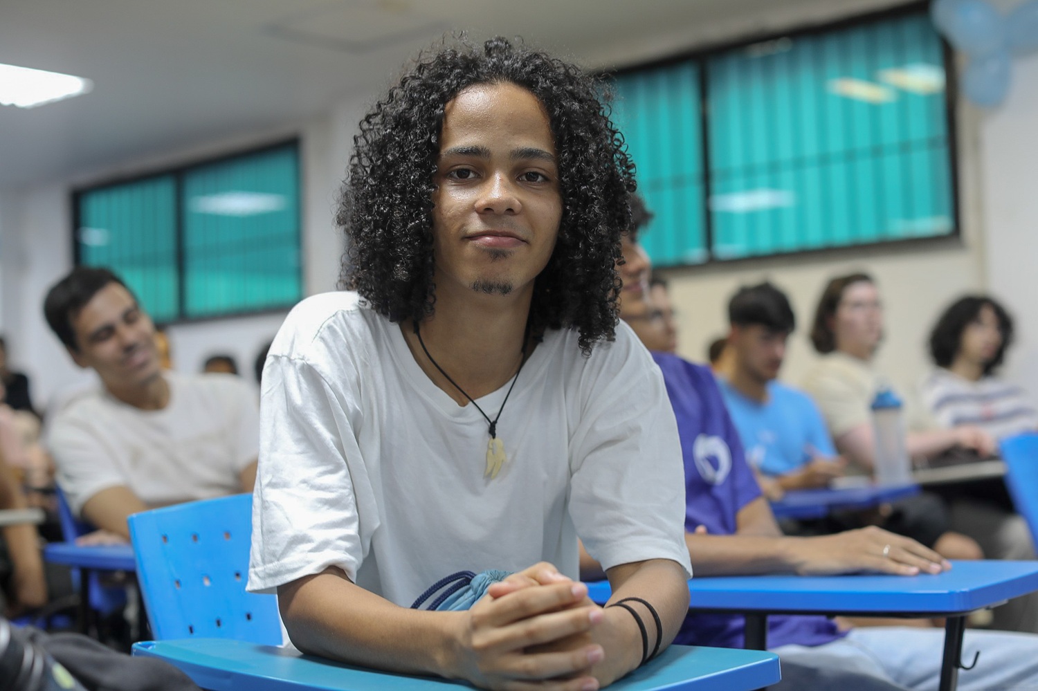 Wesley Thauanderlon é novato no curso de Sistemas de Informação. (Foto: Elisa Lemos)
