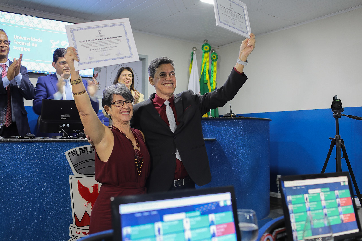 Cerimônia aconteceu na Câmara Municipal de São Cristóvão (Foto: Elisa Lemos/Ascom UFS)