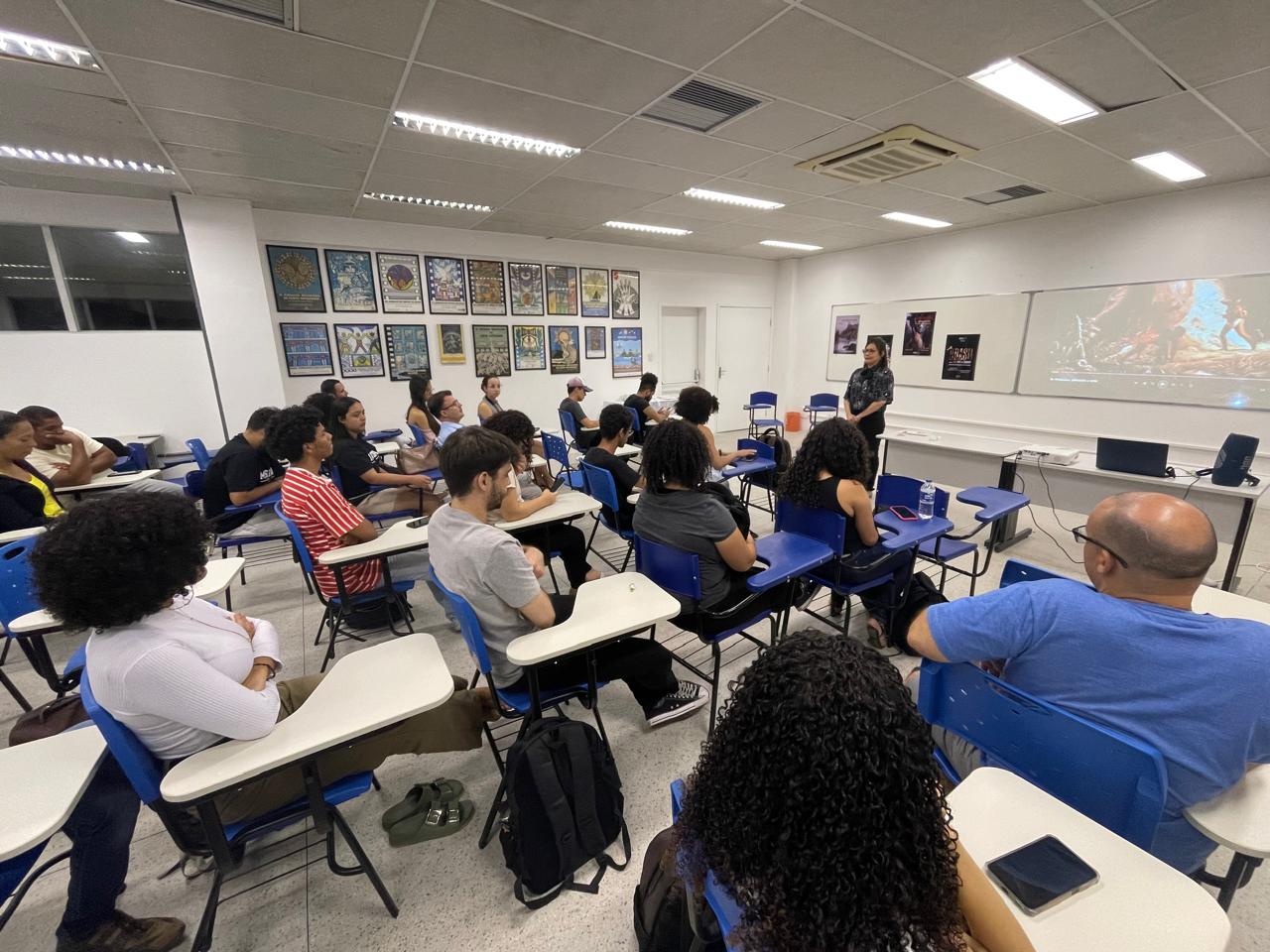 Sheron Morales durante exibição na UFS (Foto: arquivo pessoal)