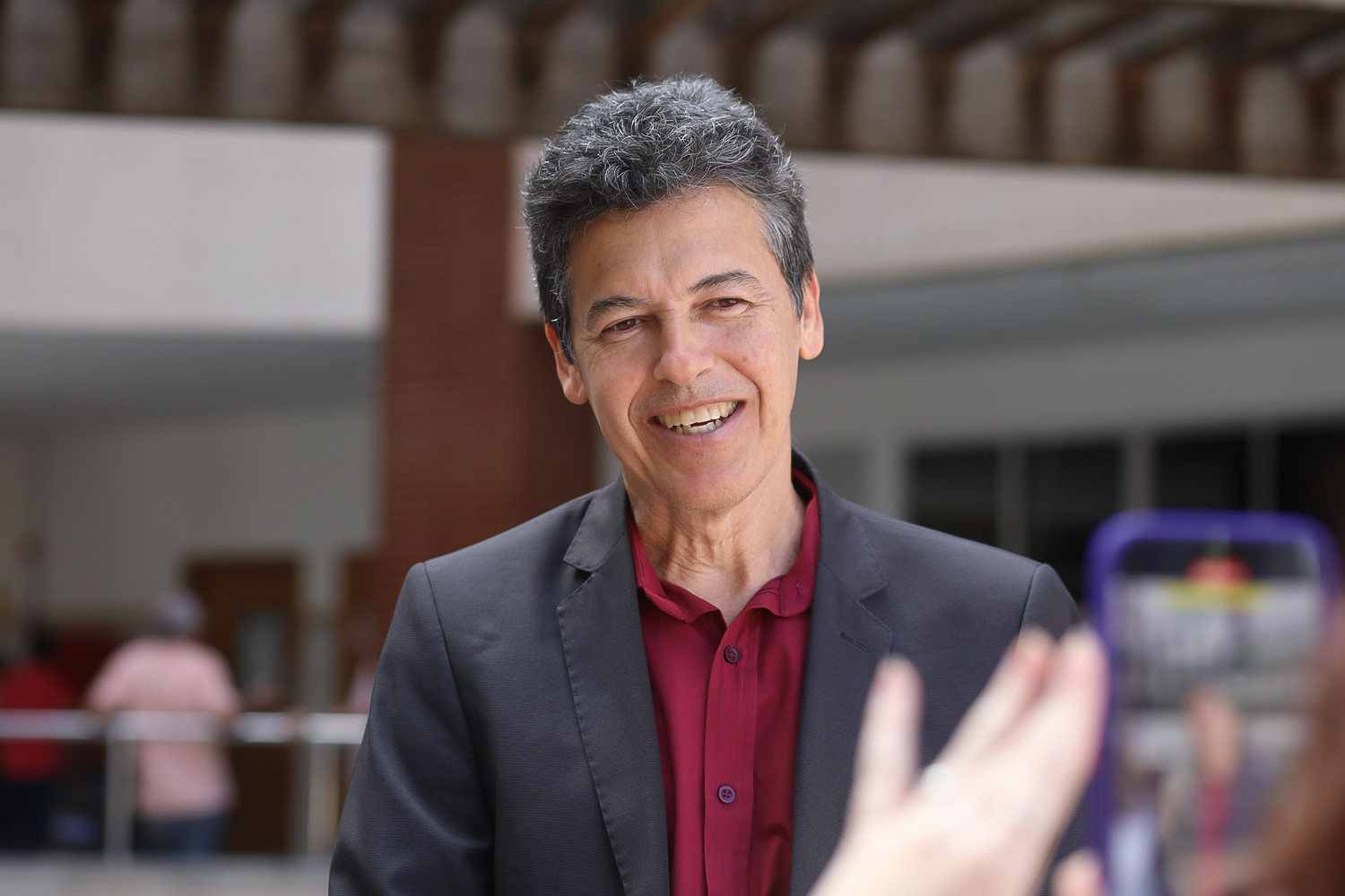 "Administração com cooperação, participação e transparência", disse o reitor da UFS André Maurício Conceição (Foto: Janaína Cavalcante/Ascom UFS)