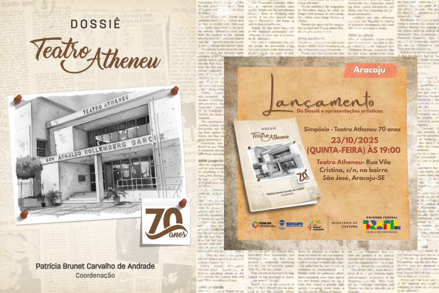 Capa do 'Dossiê Teatro Atheneu' que será publicado hoje a partir das 19h (Foto: divulgação)