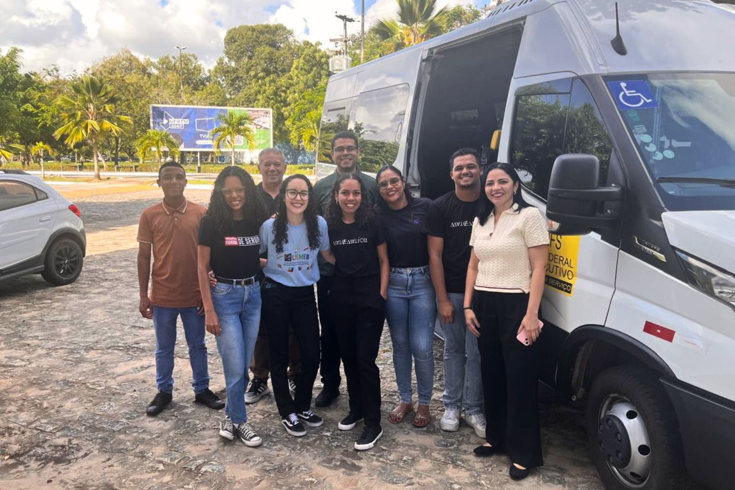 Caravana PROFMAT se preparando para pegar a estrada (Foto: Acervo Pessoal)